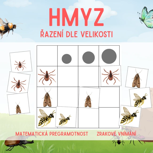 HMYZ - řazení dle velikosti