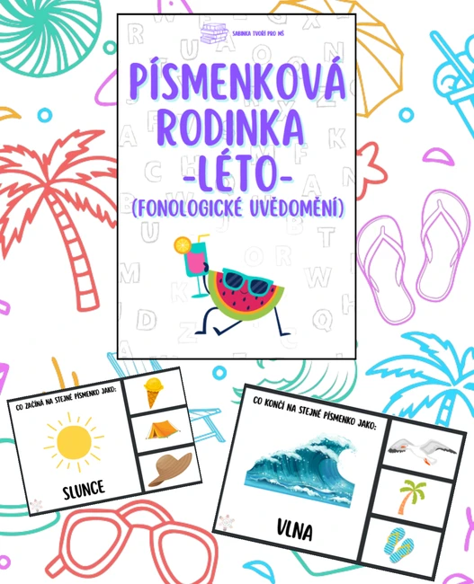 Písmenková rodinka - LÉTO - fonologické uvědomění 