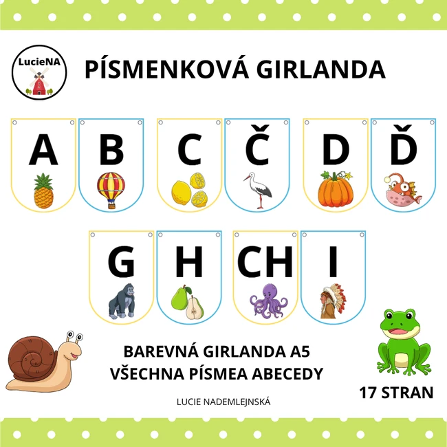PÍSMENKOVÁ GIRLANDA