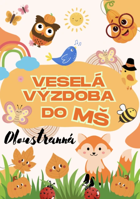 Veselá, oboustranná výzdoba do MŠ - podzim
