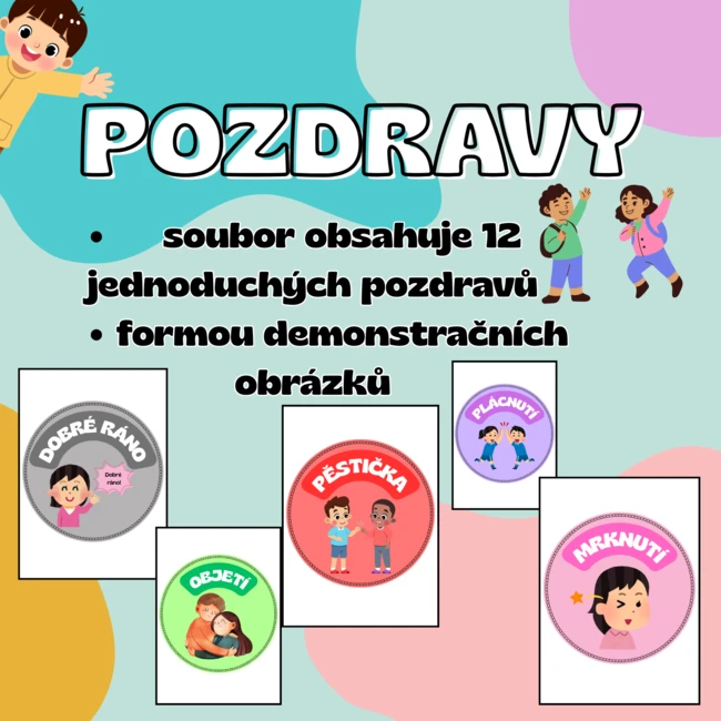POZDRAVY - demonstrační kartičky