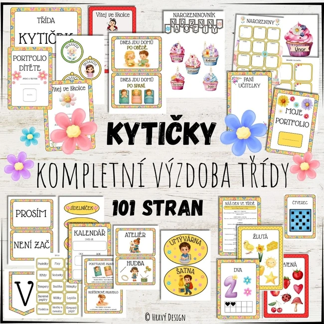Kompletní výzdoba - třída kytiček