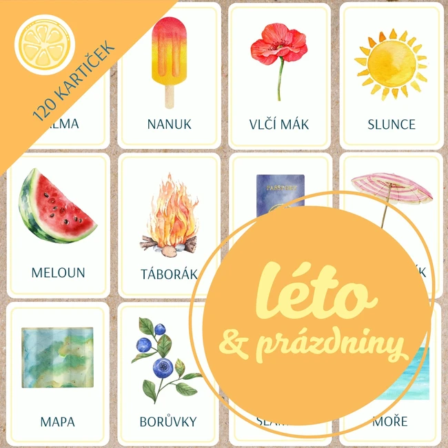 LÉTO A PRÁZDNINY | obrázkové demonstrační kartičky