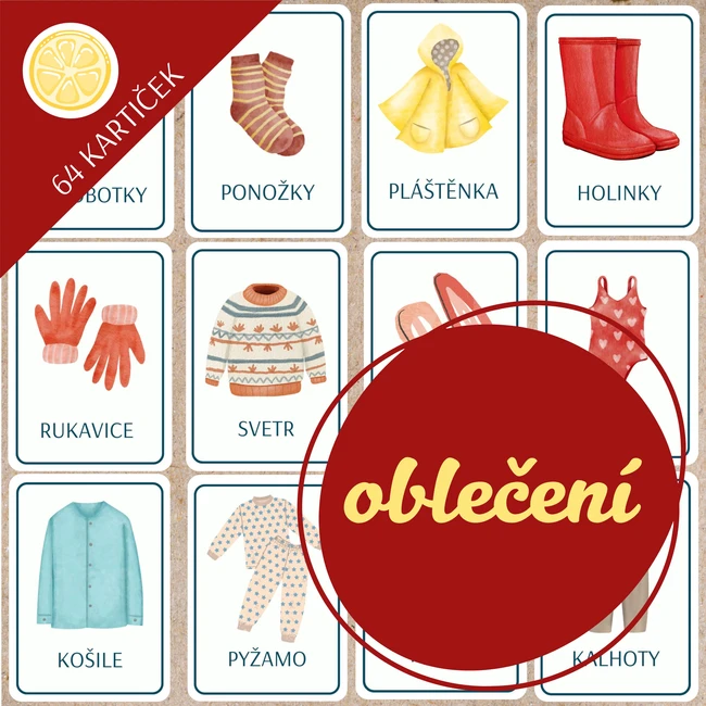 OBLEČENÍ - obrázkové demonstrační kartičky