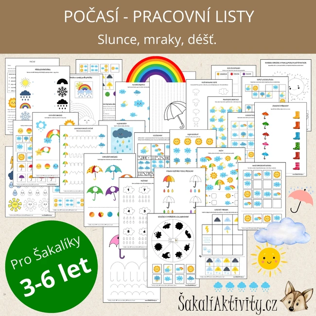  Pracovní listy - POČASÍ 