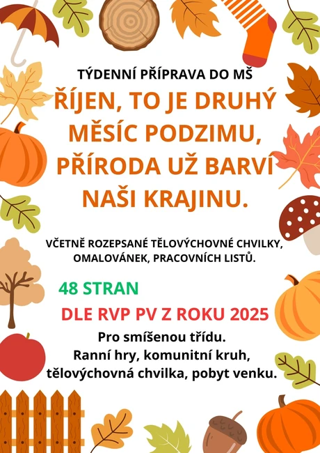 Týdenní příprava do MŠ říjen