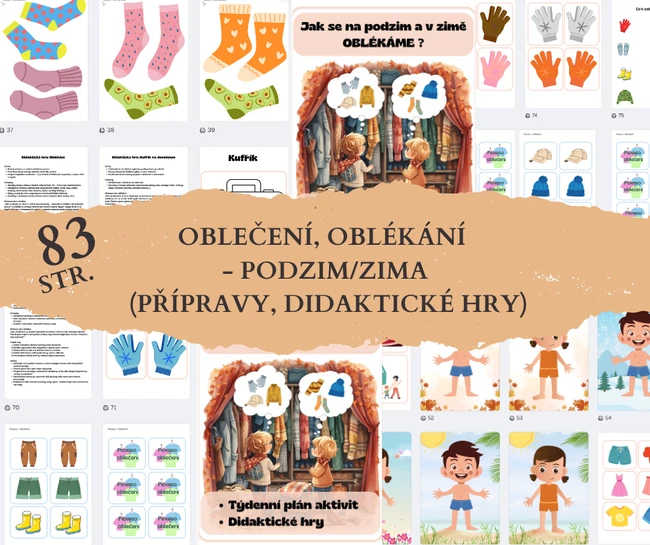 Oblečení, oblékání - podzim, zima (přípravy, didaktické hry)