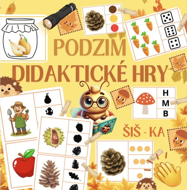 Podzim - didaktické hry, karty (SADA)