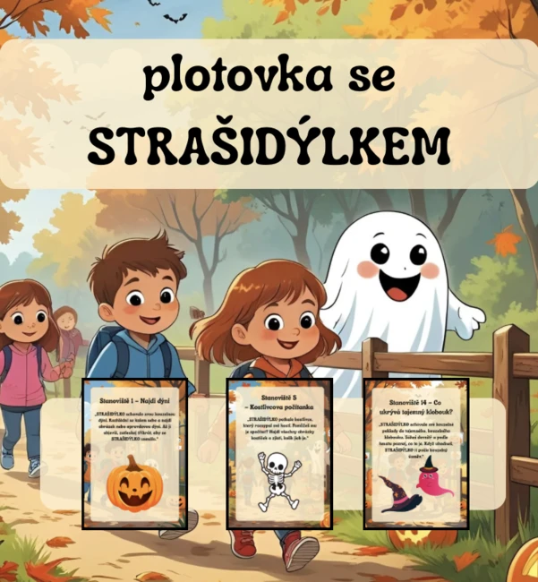 Plotovka/stezka - strašidýlko, halloween