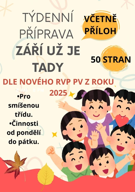 Týdenní příprava do MŠ září už je tady