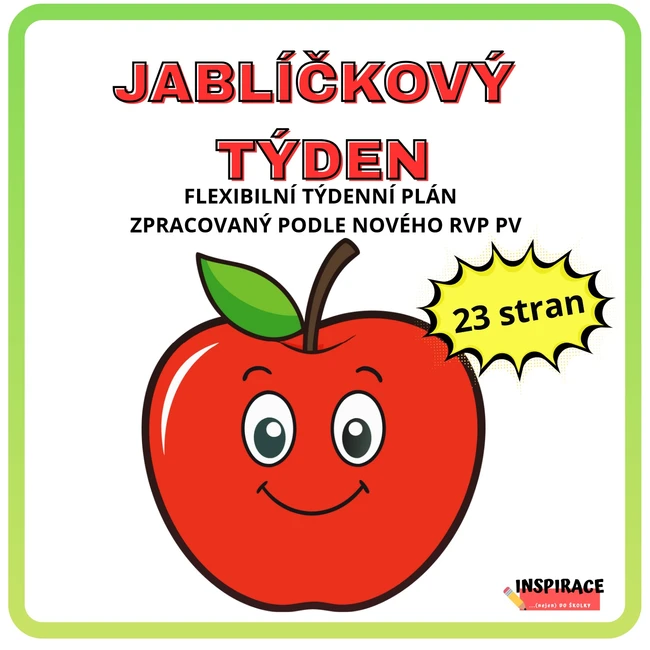JABLÍČKOVÝ TÝDEN - flexibilní plán🍏🍎