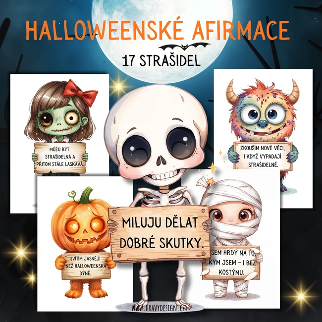 Halloweenská výzdoba - Afirmace pro děti