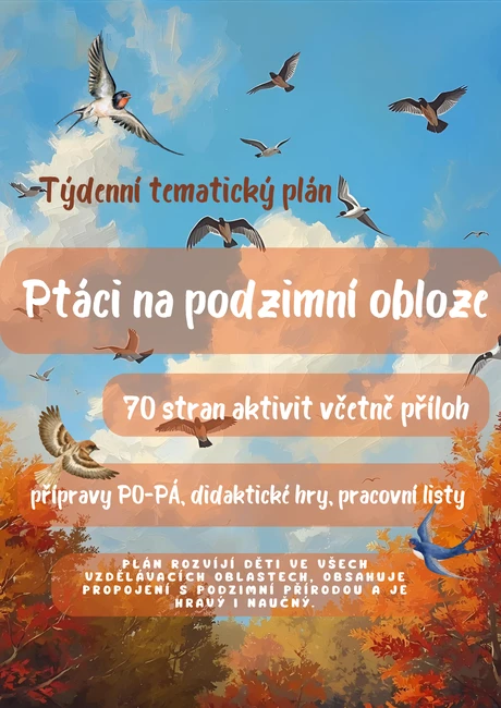 Ptáci odlétají, podzim přípravy (ptáci na podzimní obloze)