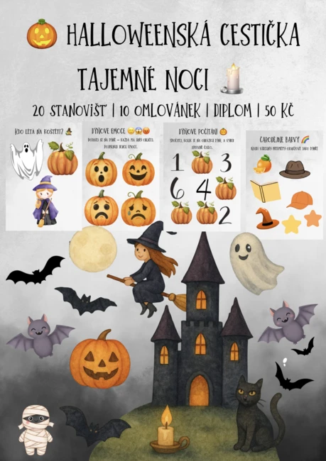 👻 HALLOWEENSKÁ CESTIČKA TAJEMNÉ NOCI 🎃