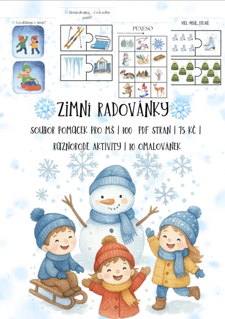 ❄️ Zimní radovánky – 100 stran aktivit pro mateřské školy