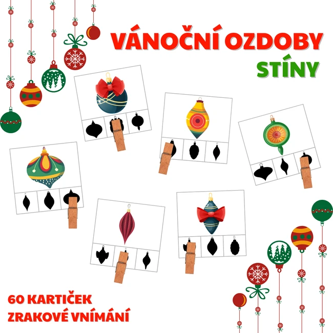VÁNOČNÍ OZDOBY - stíny