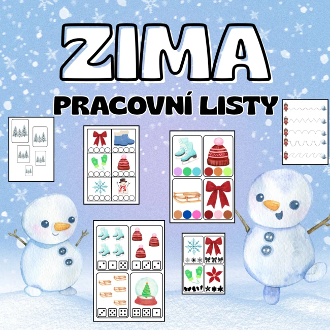 Zima - pracovní listy 