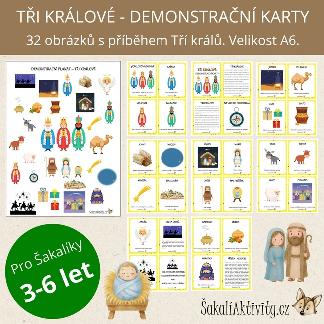  TŘI KRÁLOVÉ - demonstrační karty