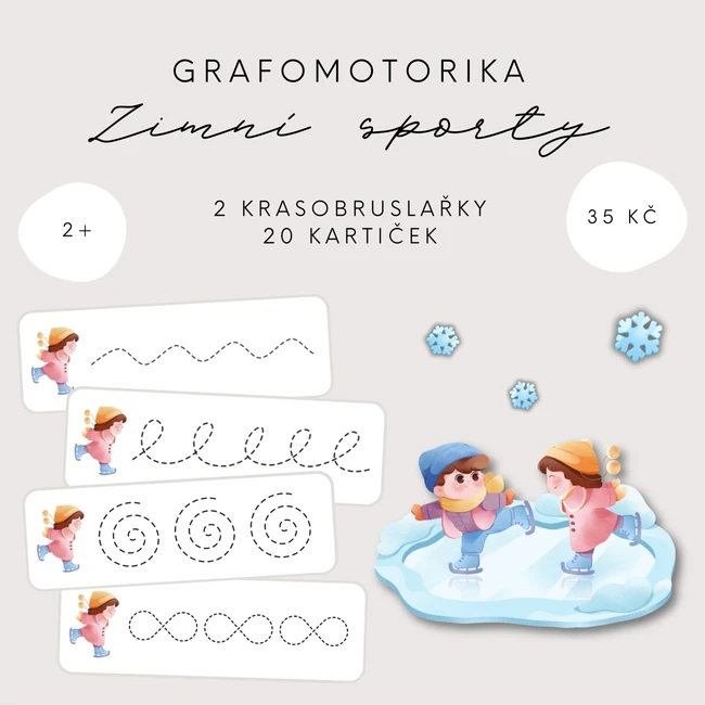 Grafomotorika - zimní sporty
