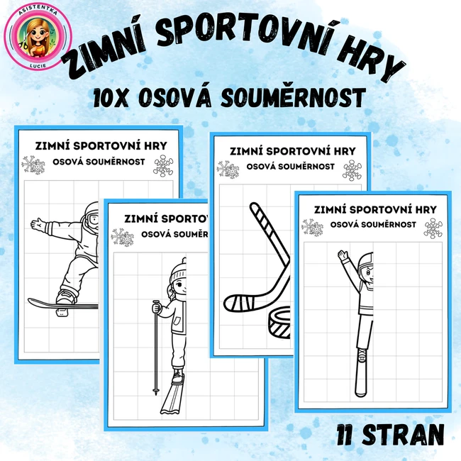Zimní sportovní hry - 10x osová souměrnost