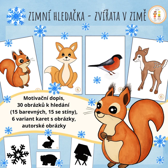 Zvířata v zimě - Zimní hledačka 