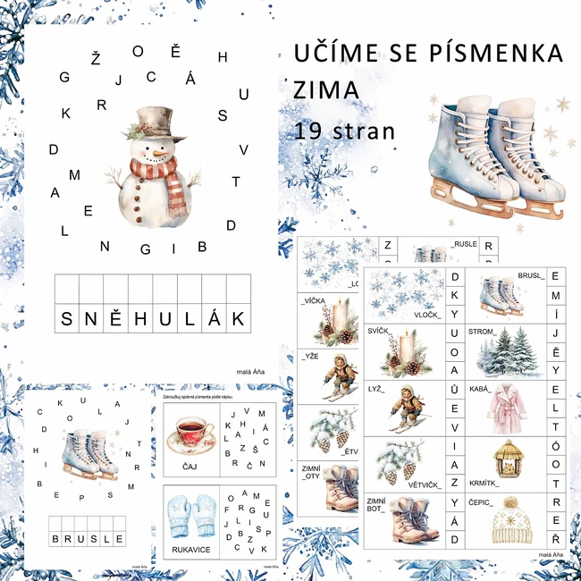 UČÍME SE PÍSMENKA - ZIMA