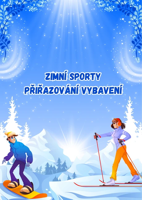 Zimní sporty - přiřazování vybavení