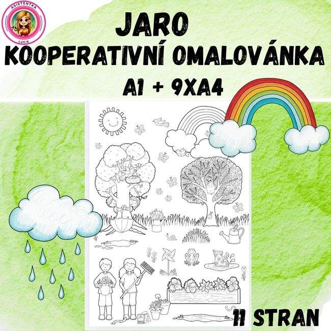 Jaro - kooperativní omalovánka