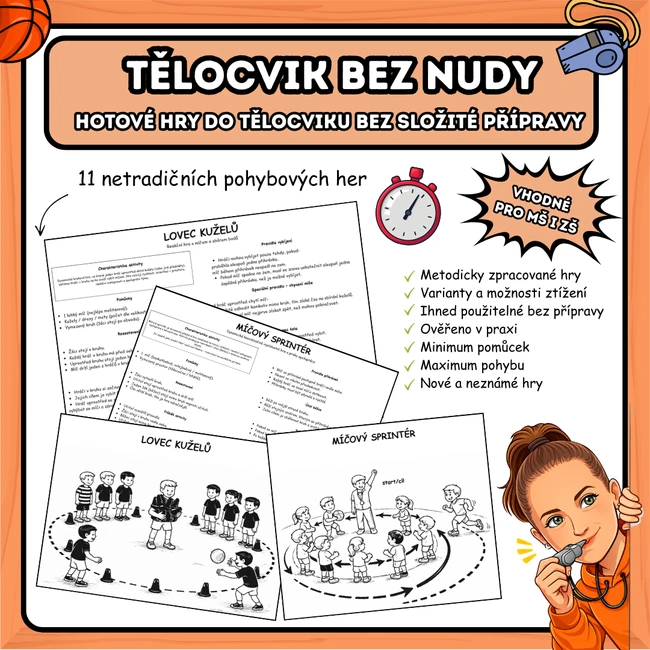 Tělocvik bez nudy – 11 okamžitě použitelných her (MŠ–ZŠ)