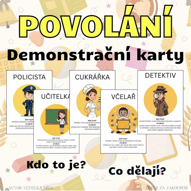 POVOLÁNÍ - Demonstrační karty - 29 obrázků