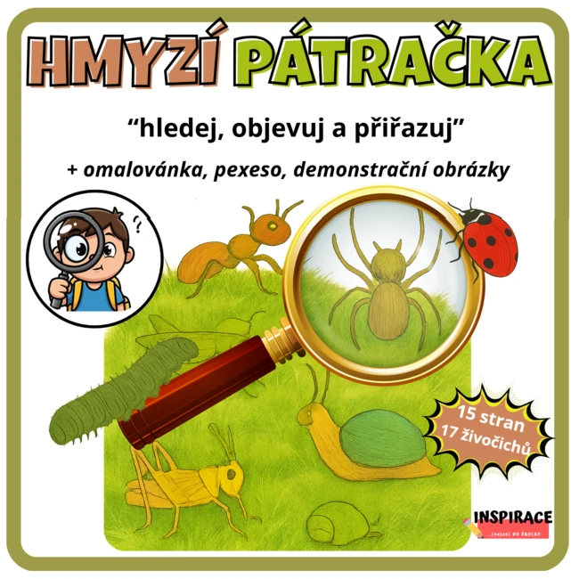 HMYZÍ pátračka s lupou 🔎– hledej, objevuj a přiřazuj