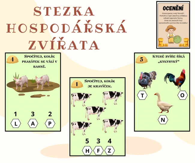 Stezka - hospodářská zvířata
