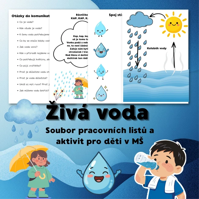 Živá voda - soubor pracovních listů a aktivit pro děti v MŠ