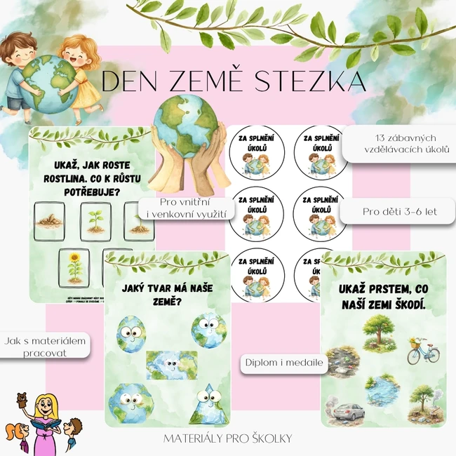 Den Země - stezka (barevné pozadí)