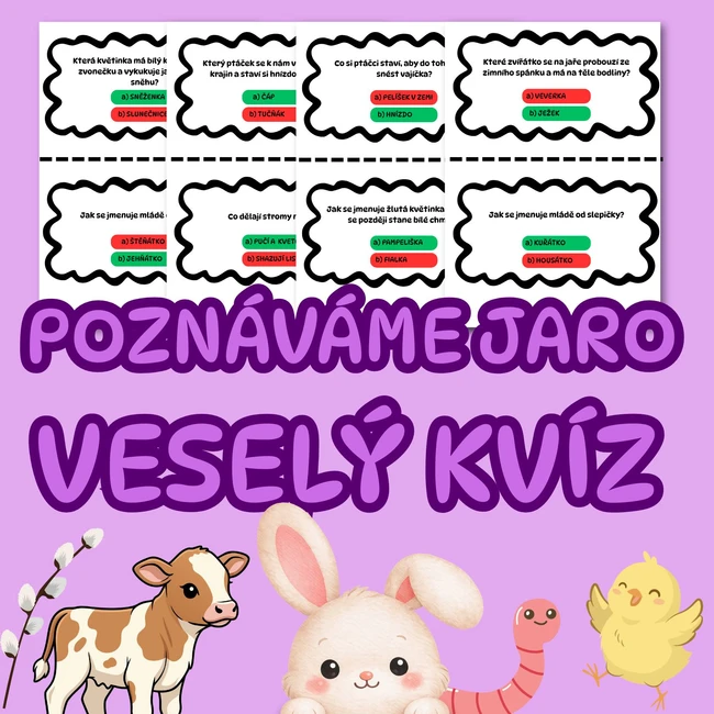 POZNÁVÁME JARO - VESELÝ KVÍZ (30 OTÁZEK)