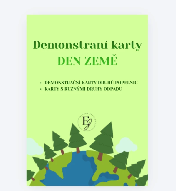 Den země - demonstrační karty