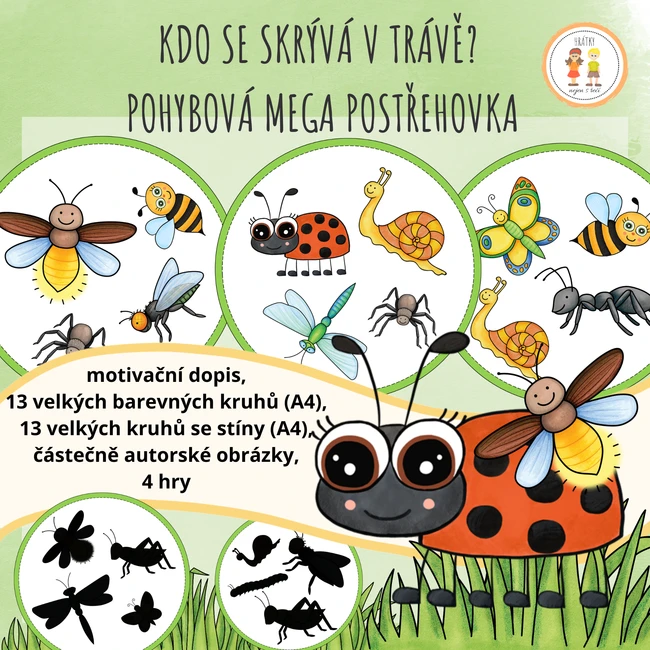 Kdo se skrývá v trávě? -  Pohybová mega postřehovka