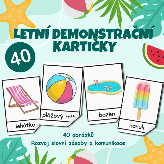 Letní kartičky – 40 kartiček