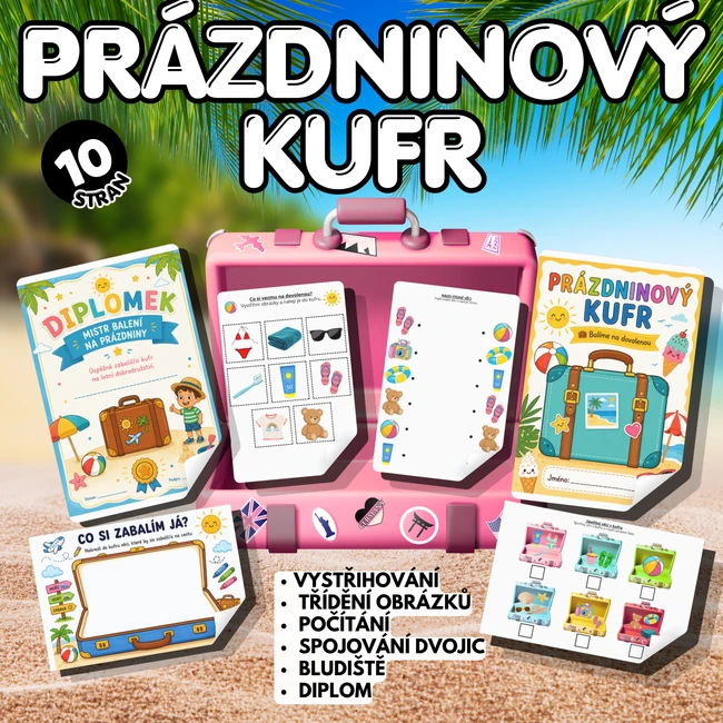 Prázdninový kufr – zábavné aktivity na léto (PDF, 10 stran)