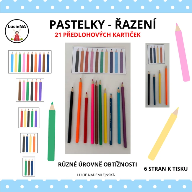 PASTELKY - ŘAZENÍ PODLE VZORU