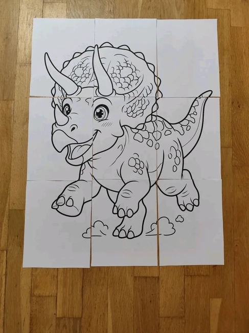 Dinosauří kooperativní (maxi) omalovánky 9A4