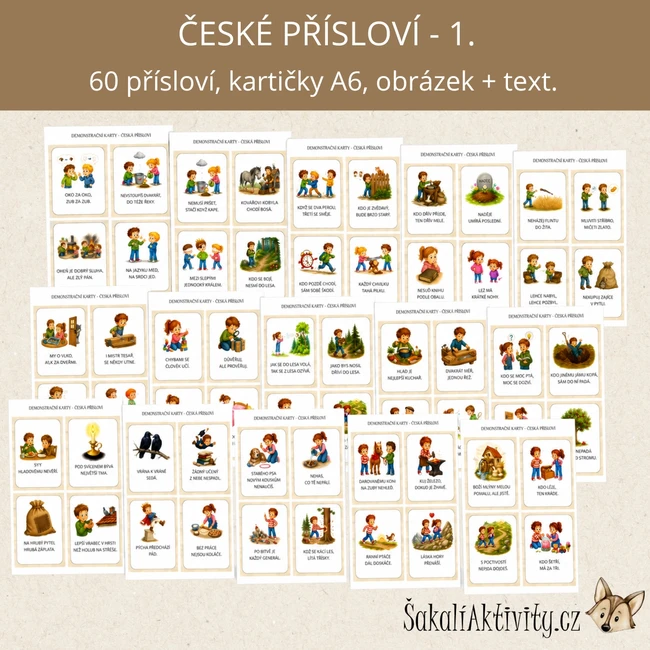  České přísoví 1. - demonstrační karty 