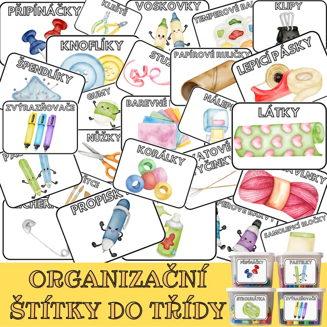 ORGANIZAČNÍ ŠTÍTKY DO TŘÍDY
