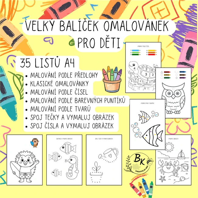 VELKÝ BALÍČEK OMALOVÁNEK