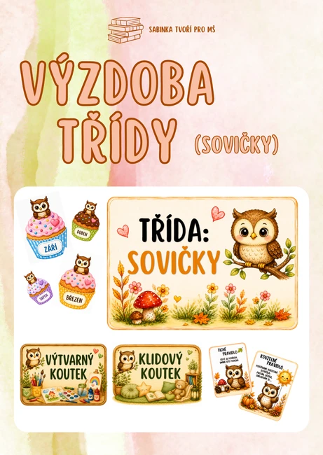 Výzdoba třídy - SOVIČKY