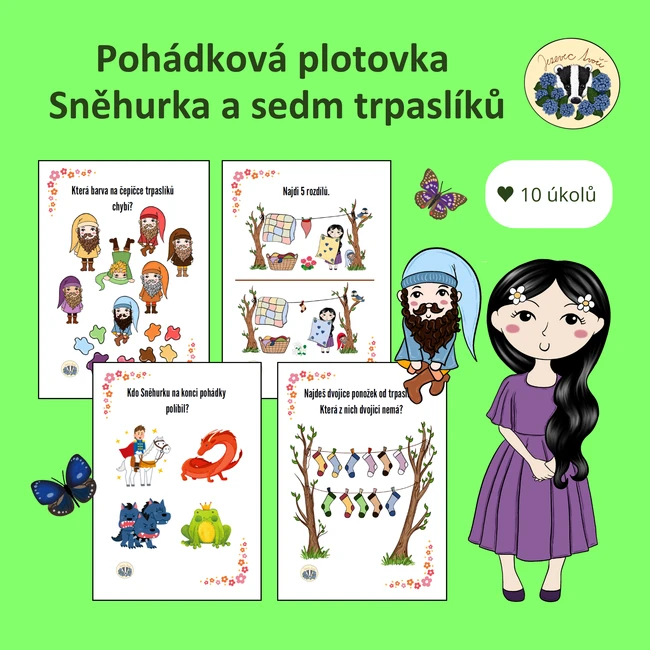 Pohádková plotovka - Sněhurka a sedm trpaslíků 