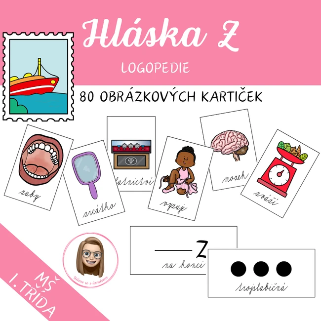 HLÁSKA Z - logopedické kartičky