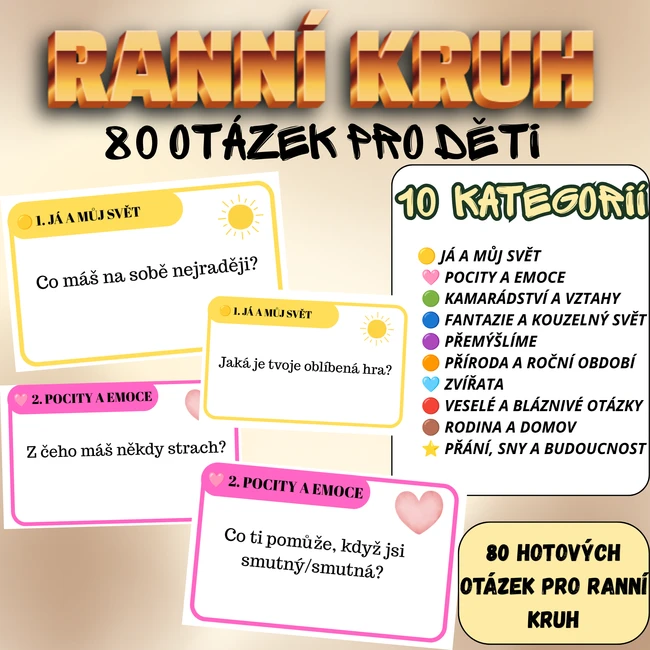 🌞 RANNÍ KRUH – 80 OTÁZEK PRO SPOLEČNÉ POVÍDÁNÍ