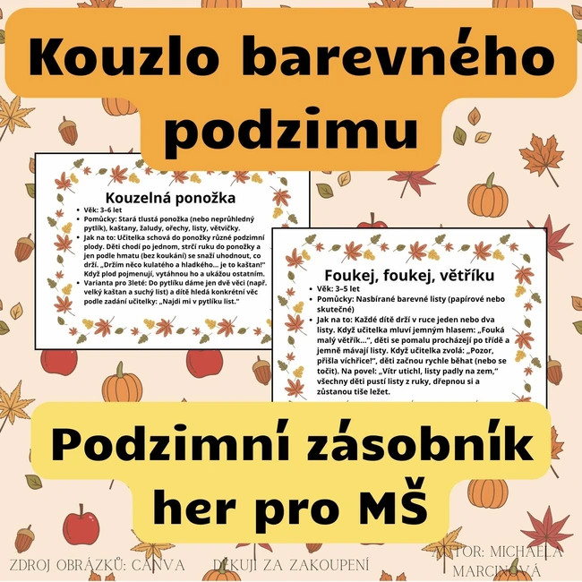 Podzimní zásobník her pro MŠ