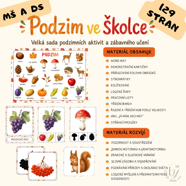 Podzim ve školce - velká sada podzimních aktivit a zábavného učení